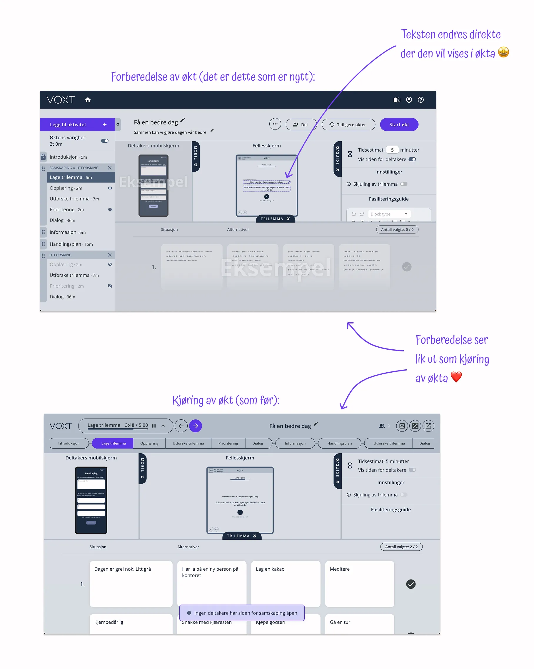 Nytt design modulredigering